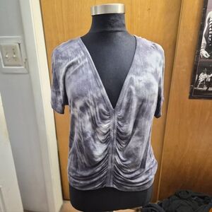 American Eagle Outfitters Tie-Dye V-Neck Top